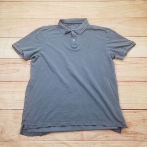 American Eagle Super Soft Polo Shirt Mens Large Blue Gray Cotton Standard Fit